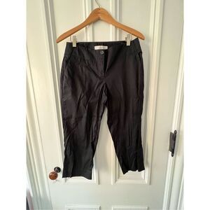 Loft Marisa riviera black crop pants 2P